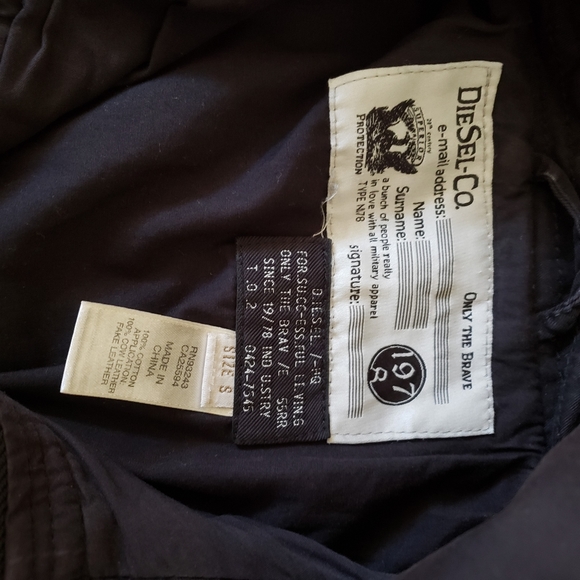 Men's Black Diesel Jacket - Size Small - Picture 5 of 7